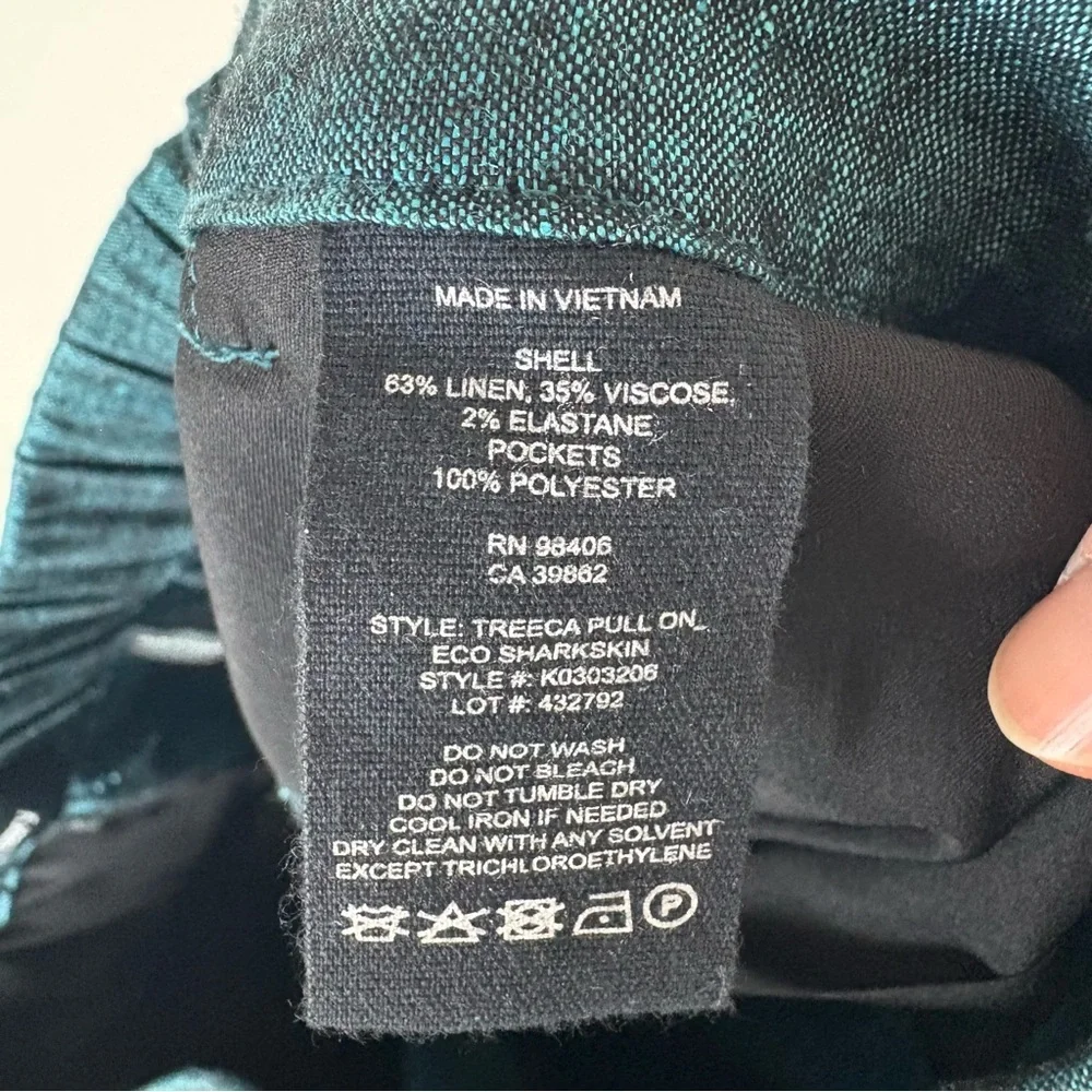 Theory 2 Piece Matching Linen One-Button Staple Blazer and Pants Blue Size 4/6 - Picture 9 of 11